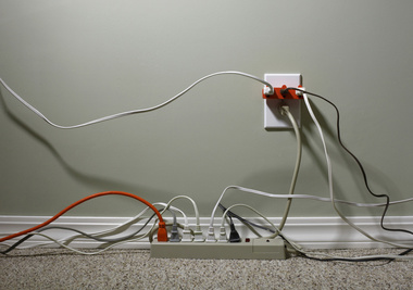 HIDING THOSE UNSIGHTLY ELECTRICAL CORDS 